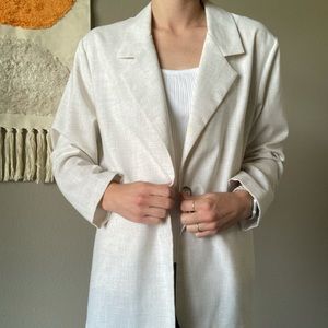 Vintage First Option Petite Linen Blazer
